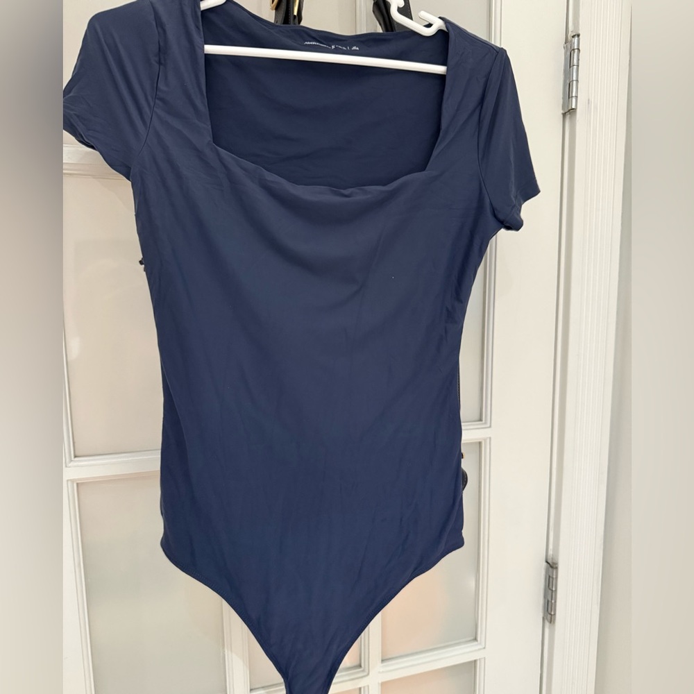 Abercrombie & Fitch Navy Scoop Neck Bodysuit